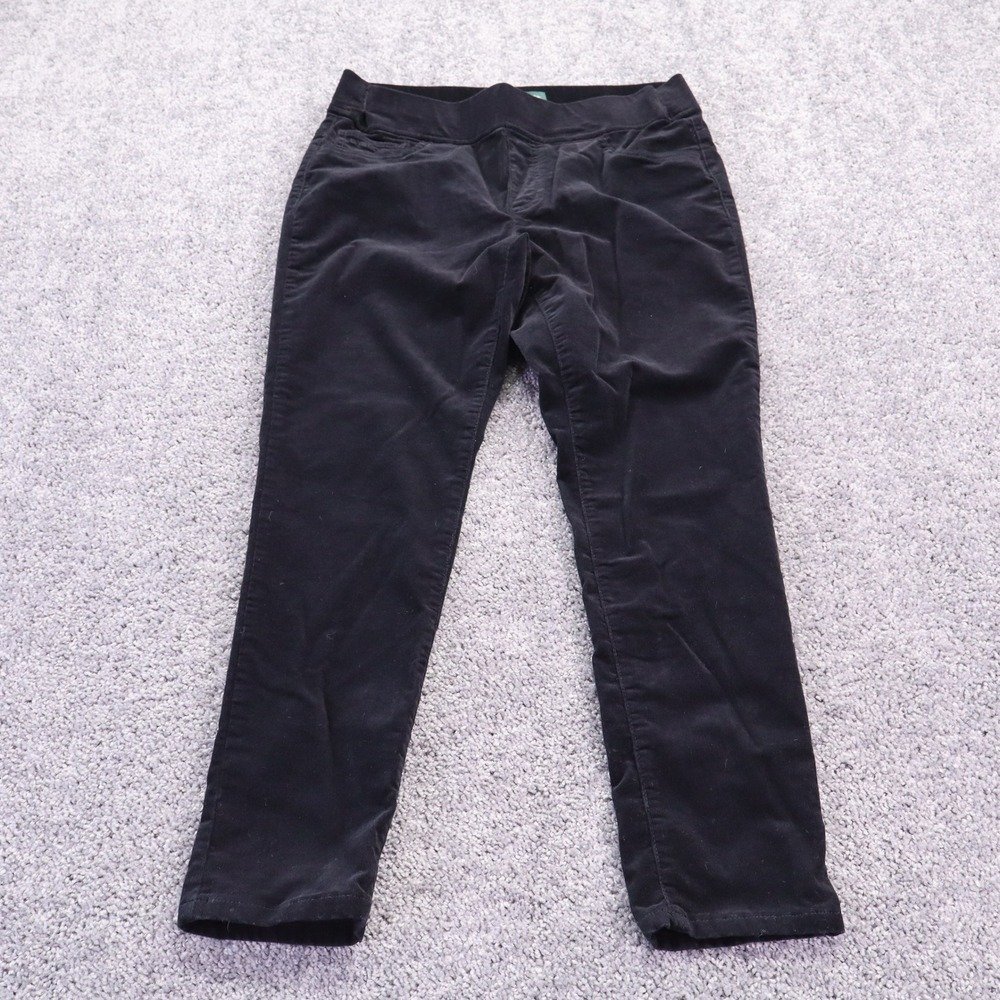 Lauren Ralph Lauren Corduroy Pants Womens 12 Black Straight Leg Trousers